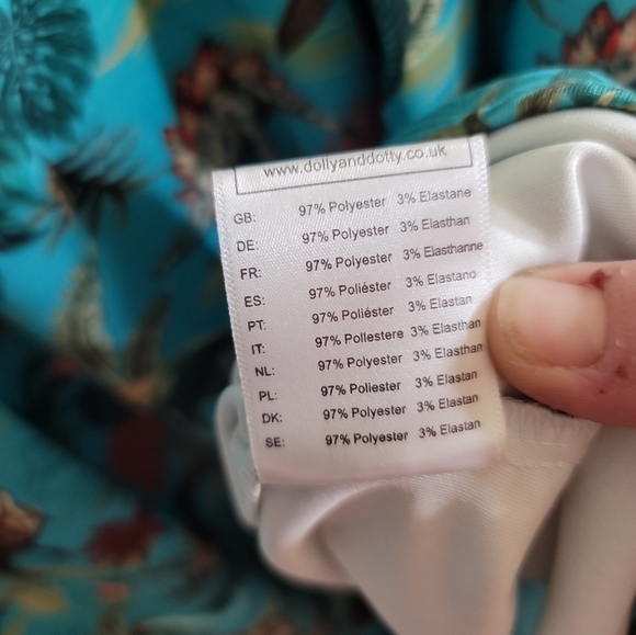 Dolly & Dotty Carolyn Box Pleated Skirt in Dinosaur Print US8 Rockabilly Pin-up - Picture 9 of 9